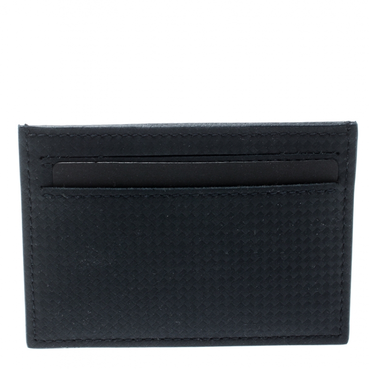 Pre Owned Montblanc Navy Blue Leather Extreme Pocket 5CC