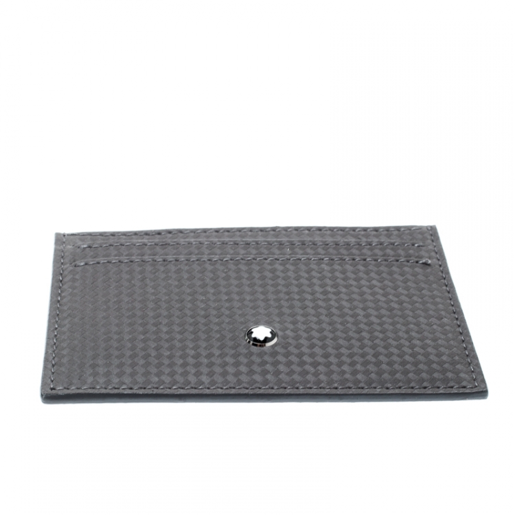 Pre Owned Montblanc Grey Leather Extreme Pocket 5CC