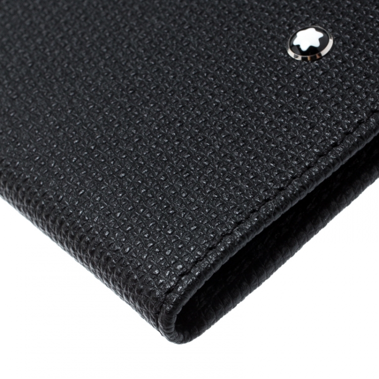 Pre Owned Montblanc Black Leather Unicef Passport Holder