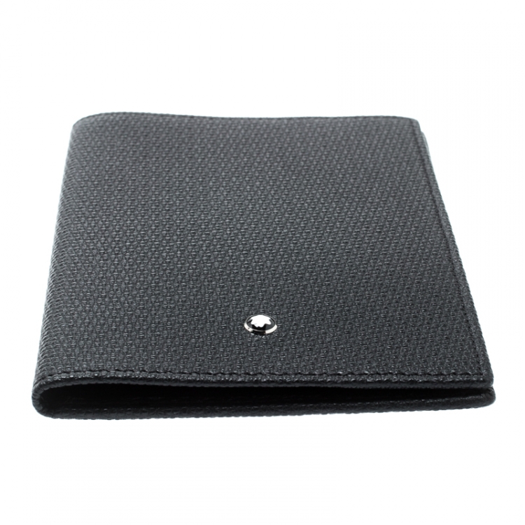 Pre Owned Montblanc Black Leather Unicef Passport Holder
