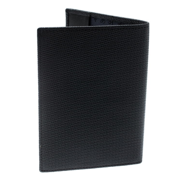 Pre Owned Montblanc Black Leather Unicef Passport Holder
