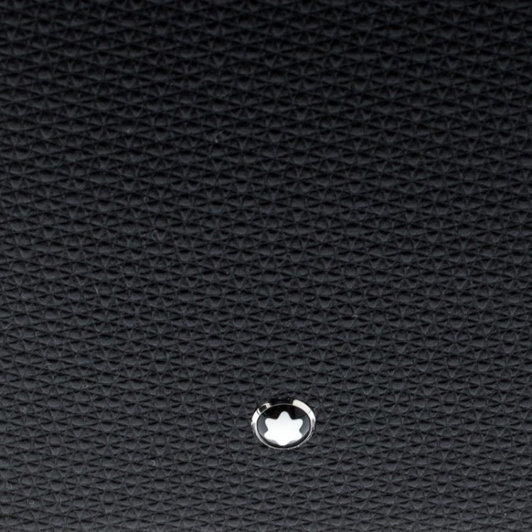 Pre Owned Montblanc Black Leather Unicef Passport Holder