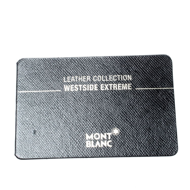 Pre Owned Montblanc Grey Leather Extreme Wallet 6CC
