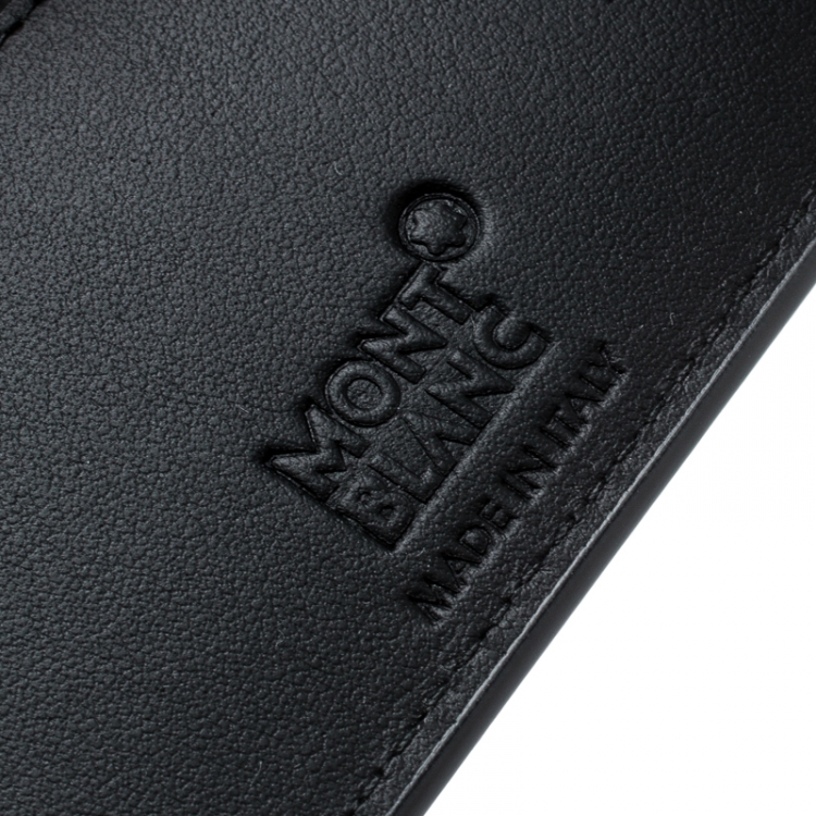 Pre Owned Montblanc Grey Leather Extreme Wallet 6CC