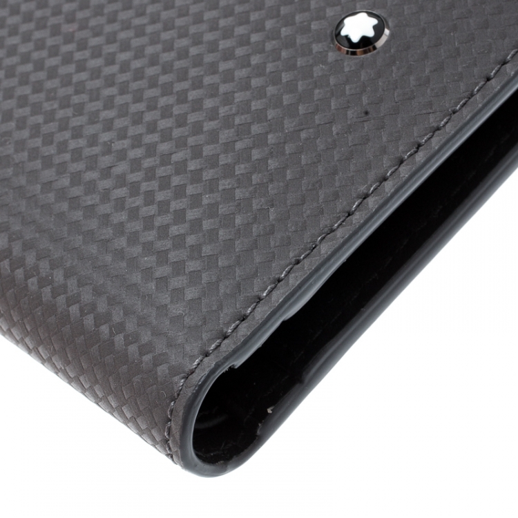 Pre Owned Montblanc Grey Leather Extreme Wallet 6CC