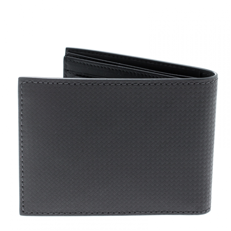 Pre Owned Montblanc Grey Leather Extreme Wallet 6CC