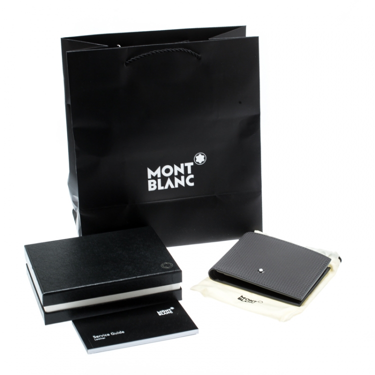 Pre Owned Montblanc Grey Leather Extreme Wallet 6CC