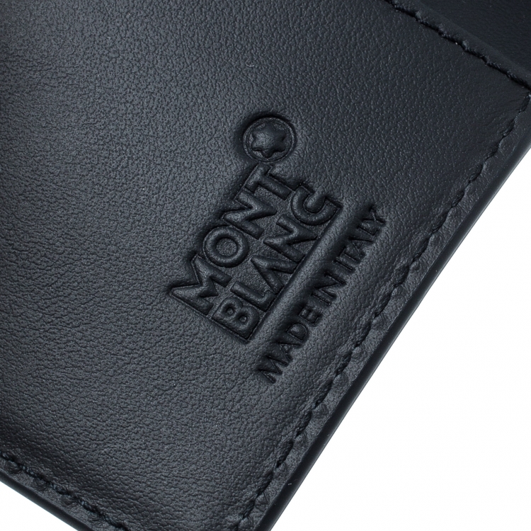 Pre Owned Montblanc Navy Blue Leather Extreme Business Card Holder 