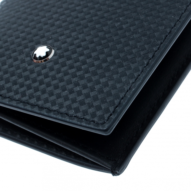 Pre Owned Montblanc Navy Blue Leather Extreme Business Card Holder 
