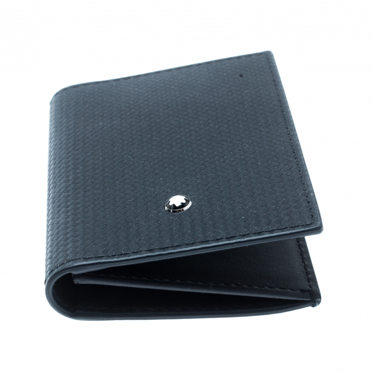 Pre Owned Montblanc Navy Blue Leather Extreme Business Card Holder 