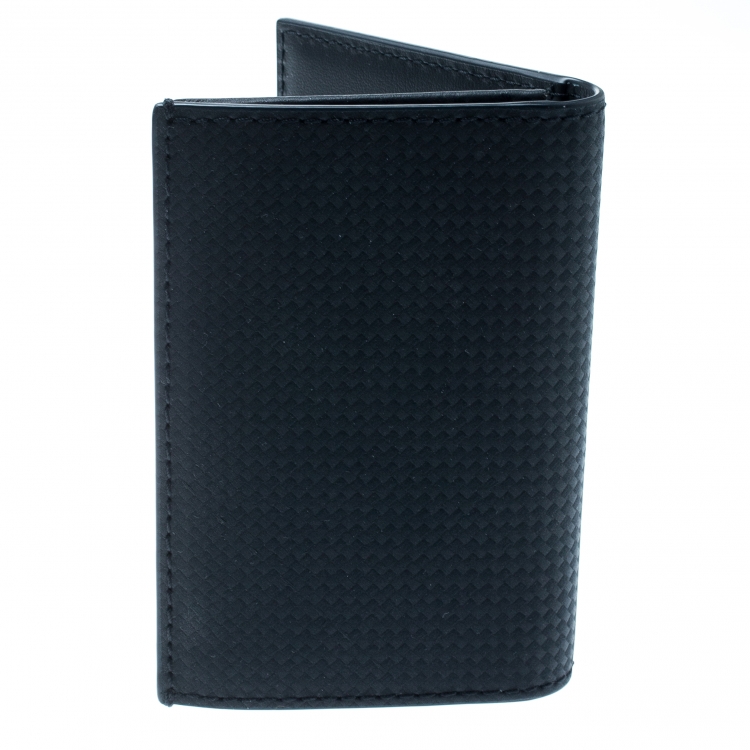 Pre Owned Montblanc Navy Blue Leather Extreme Business Card Holder 