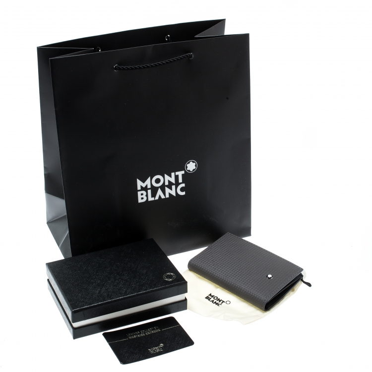 Pre Owned Montblanc Grey Leather Extreme Business Card Holder 
