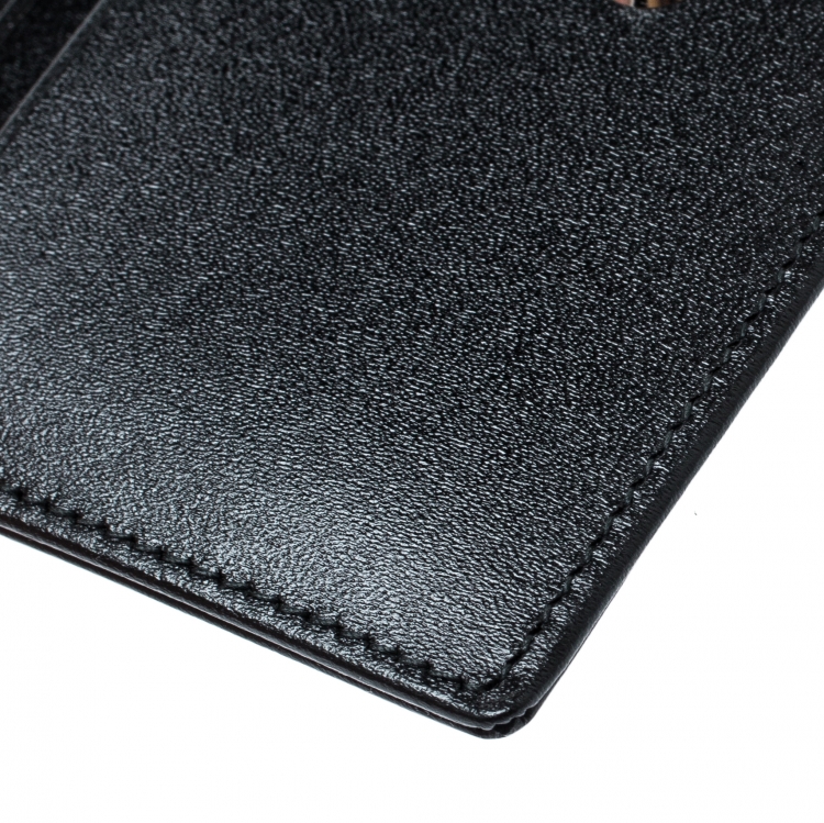 Pre Owned Montblanc Black Leather Meisterstuck Card Holder 6CC