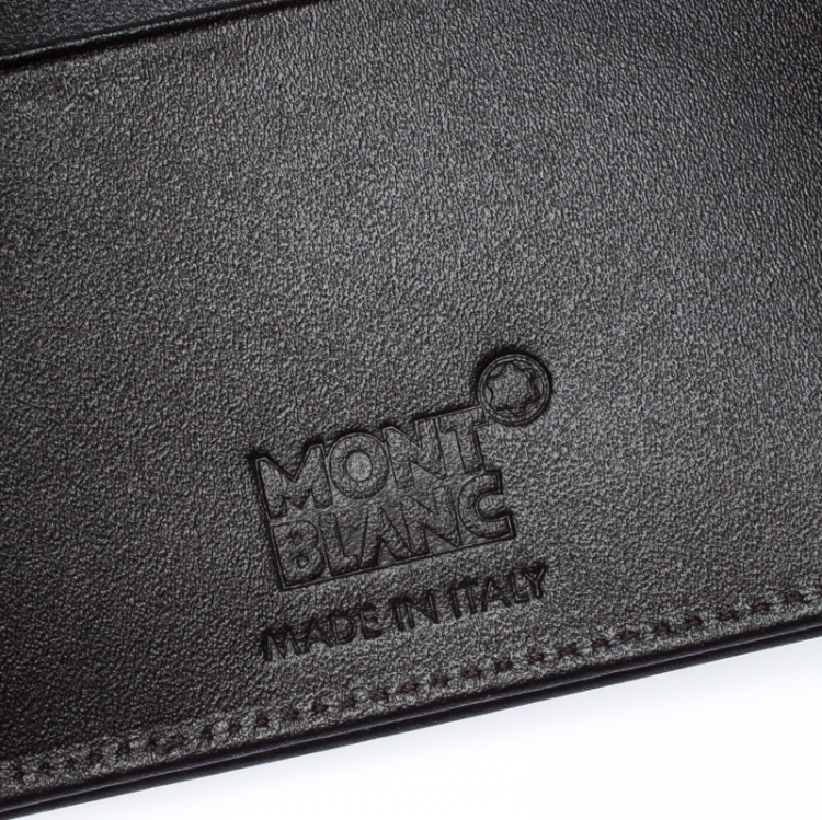 Pre Owned Montblanc Dark Brown Leather Meisterstück Bifold Wallet 