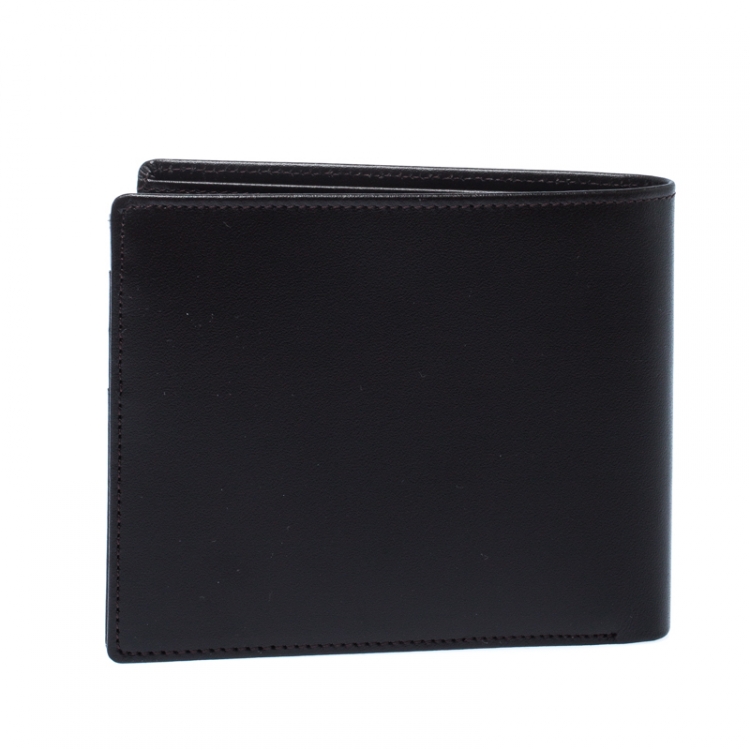 Pre Owned Montblanc Dark Brown Leather Meisterstück Bifold Wallet 