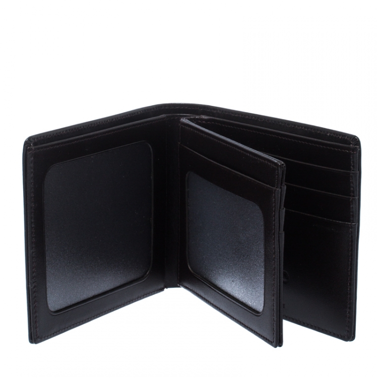 Pre Owned Montblanc Dark Brown Leather Meisterstück Bifold Wallet 