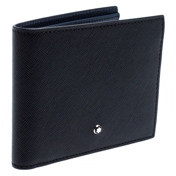 Pre Owned Montblanc Black Leather Sartorial Wallet 6CC