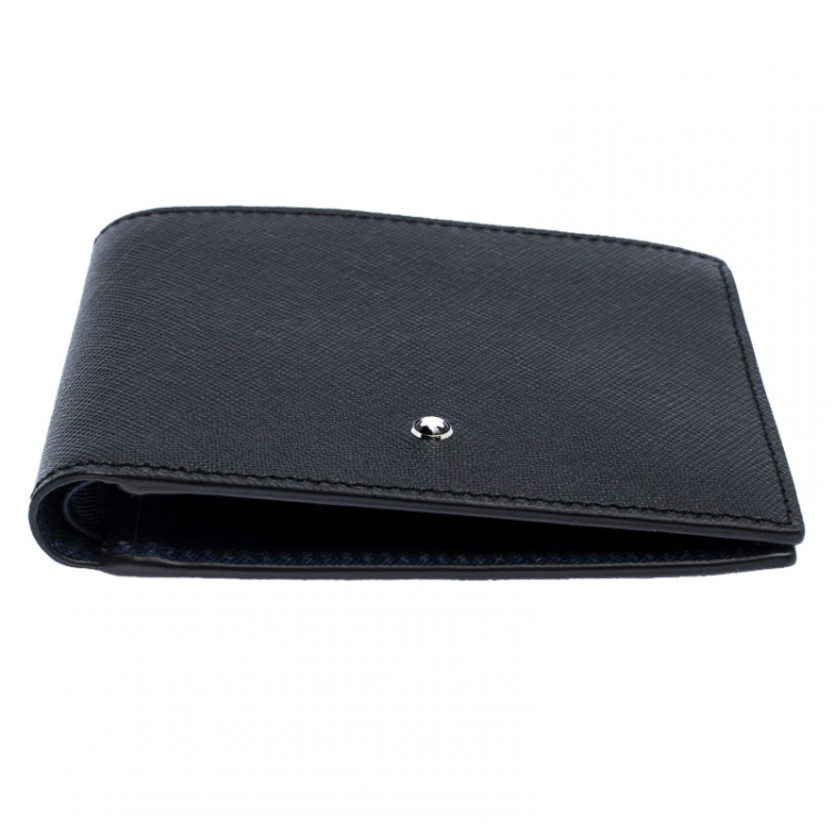 Pre Owned Montblanc Black Leather Sartorial Wallet 6CC