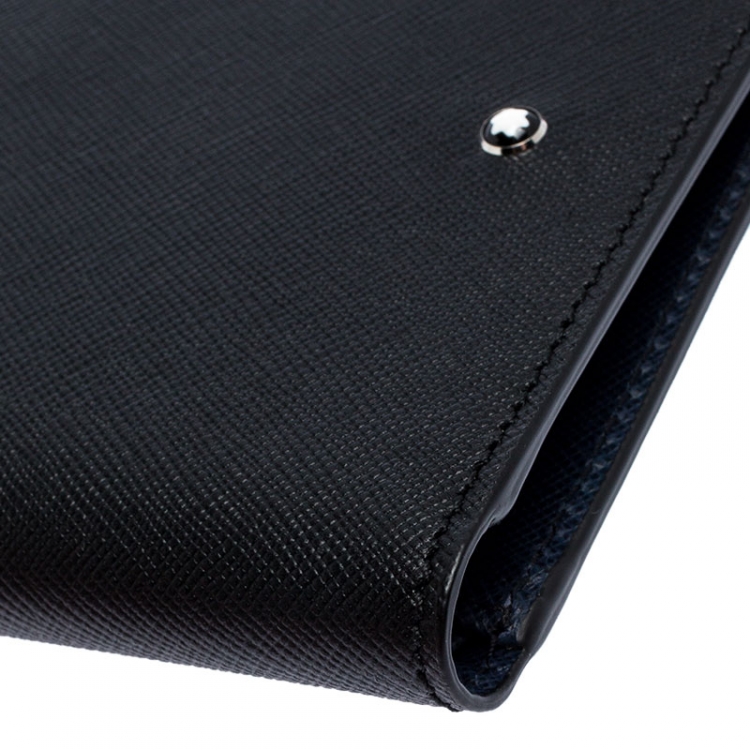 Pre Owned Montblanc Black Leather Sartorial Wallet 6CC