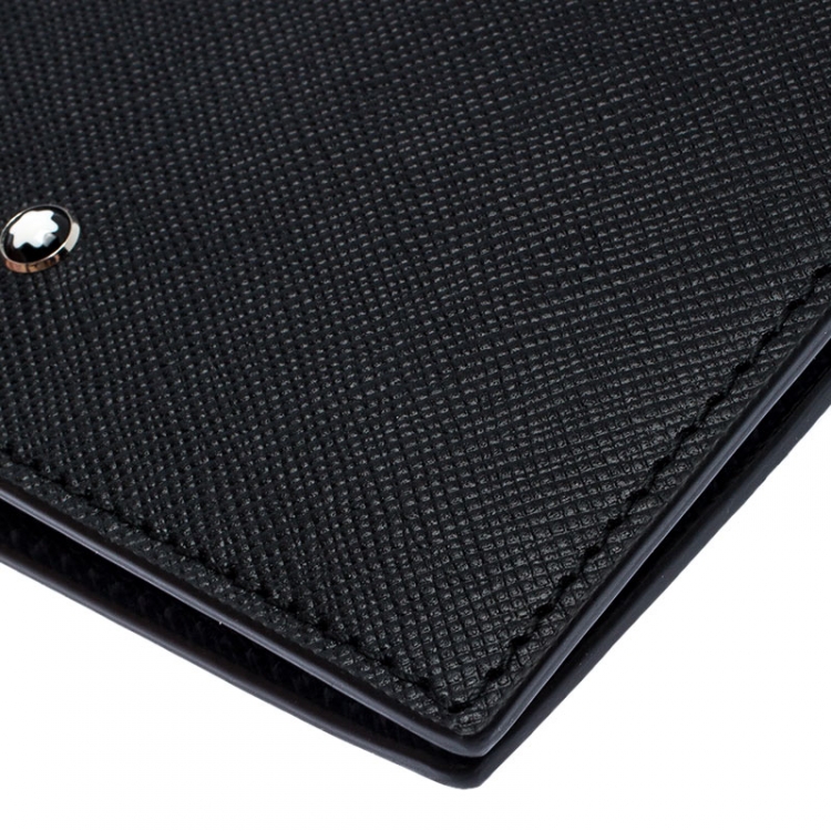 Pre Owned Montblanc Black Leather Sartorial Wallet 6CC