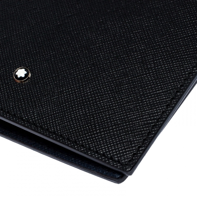 Pre Owned Montblanc Black Leather Miesterstuck Bifold Wallet