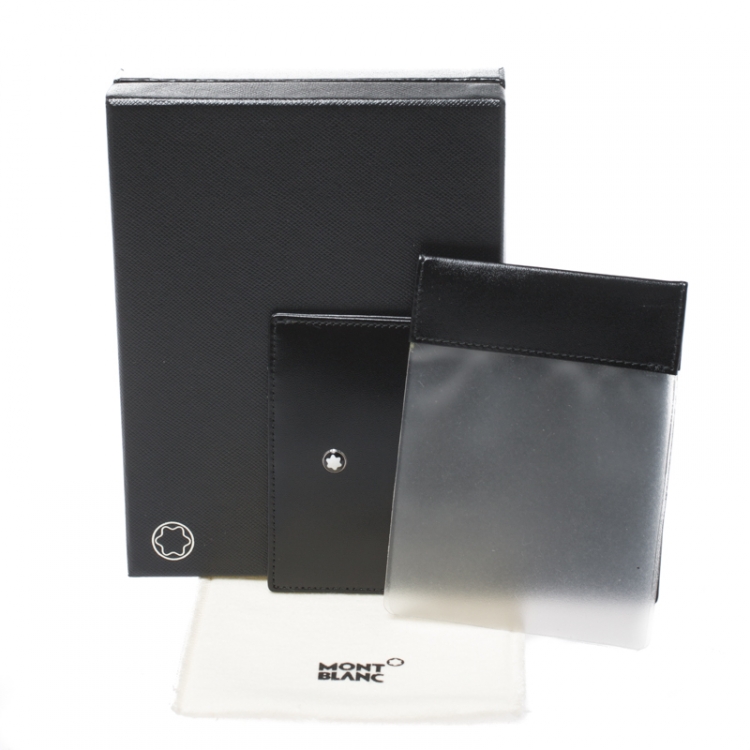 Pre Owned Montblanc Black Leather Sartorial Pocket 4cc with ID Card Holder