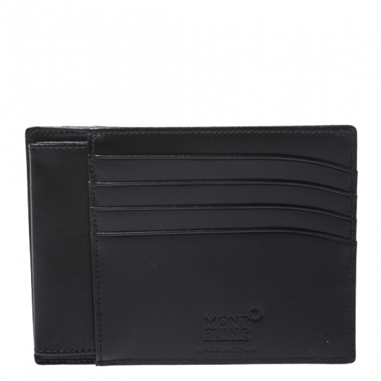 Pre Owned Montblanc Black Leather Sartorial Pocket 4cc with ID Card Holder