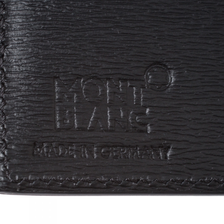 Pre Owned Montblanc Black Leather Westside 6CC Long Bifold wallet 