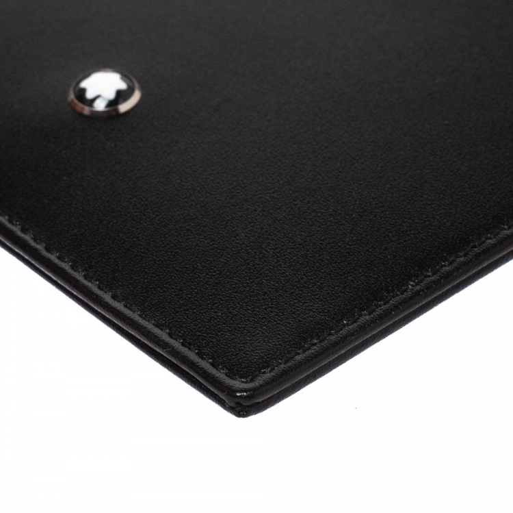 Pre Owned Montblanc Black Leather Sartorial Pocket 4cc with ID Card Holder