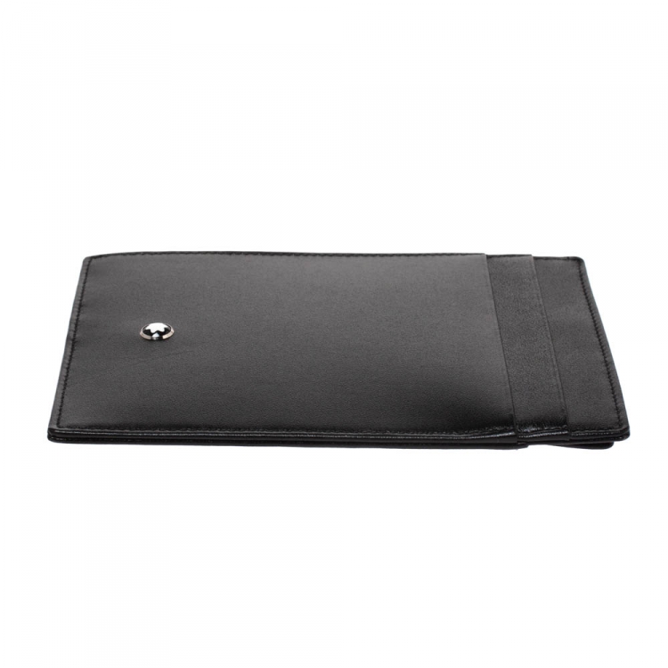 Pre Owned Montblanc Black Leather Sartorial Pocket 4cc with ID Card Holder