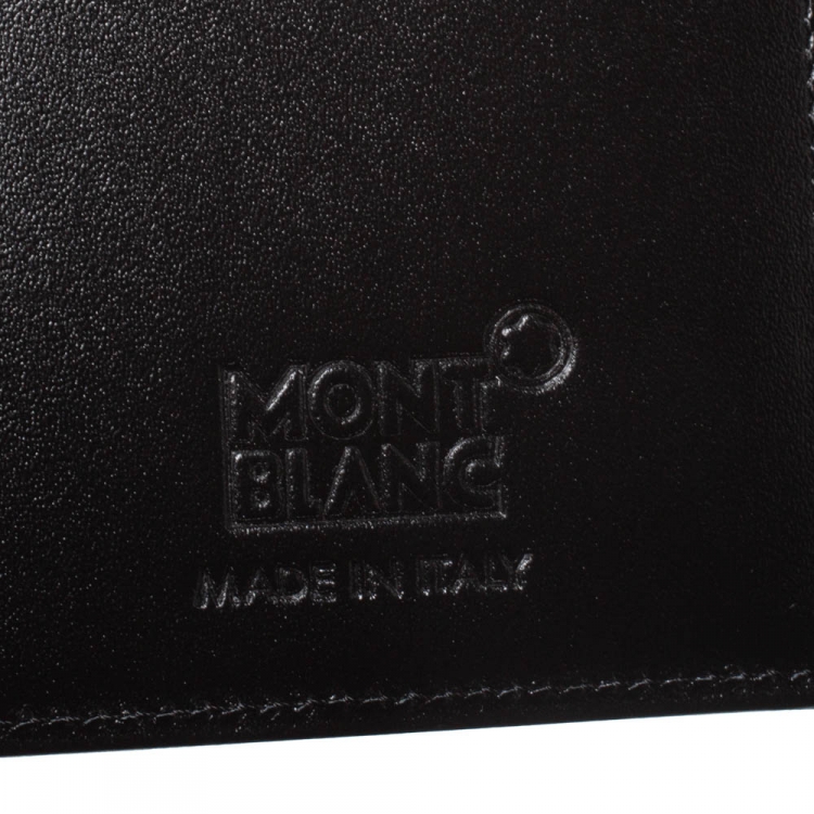 Pre Owned Montblanc Black Leather Meisterstuck Business Card Holder