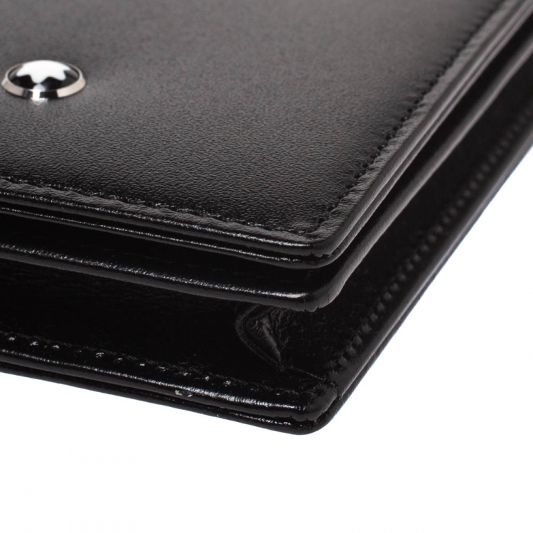 Pre Owned Montblanc Black Leather Meisterstuck Business Card Holder