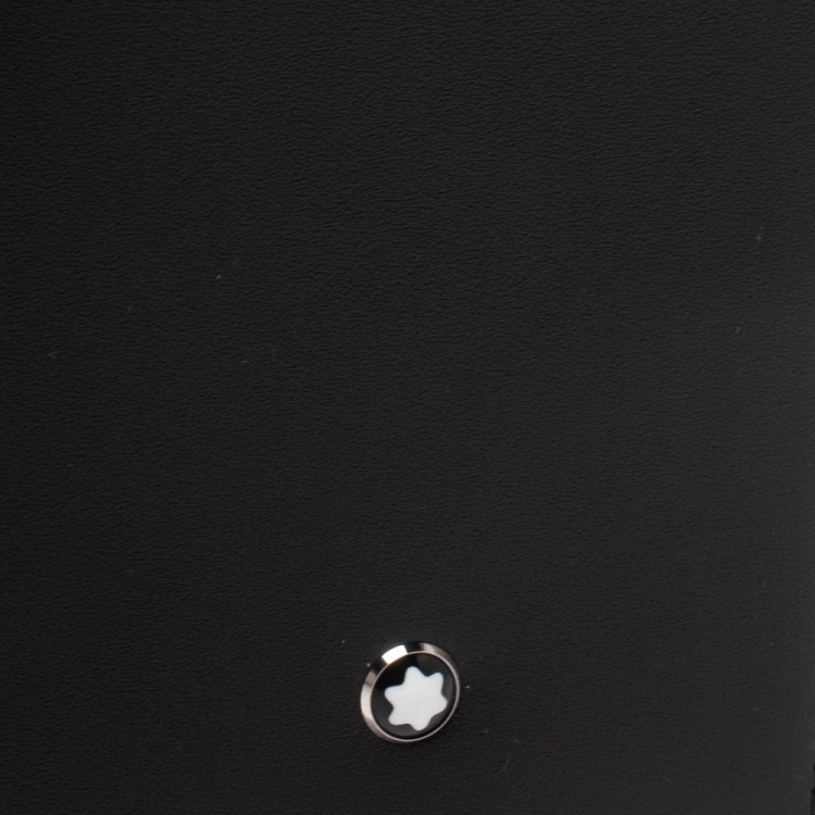 Pre Owned Montblanc Black Leather Meisterstuck Business Card Holder