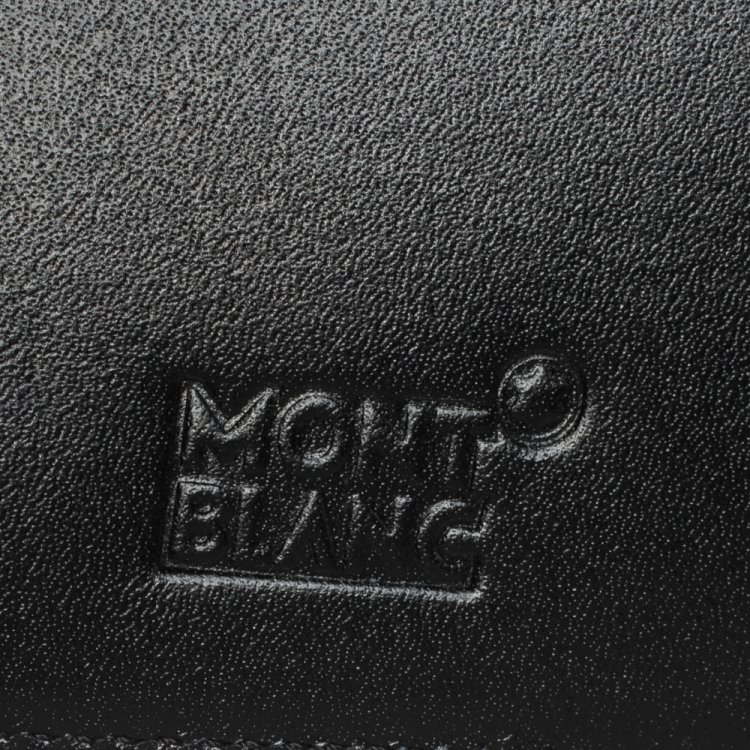 Pre Owned Montblanc Black Leather Meisterstuck Bifold Wallet