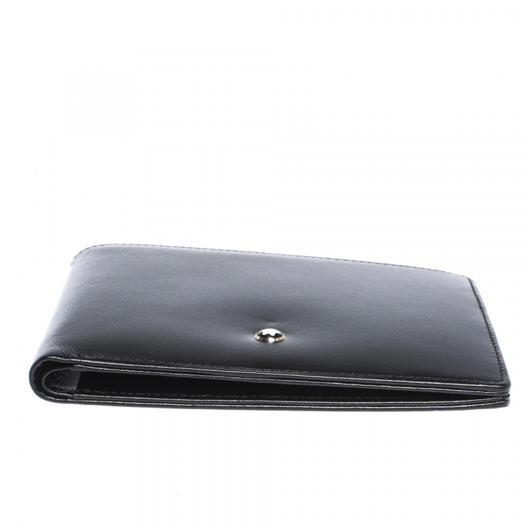 Pre Owned Montblanc Black Leather Meisterstuck Bifold Wallet