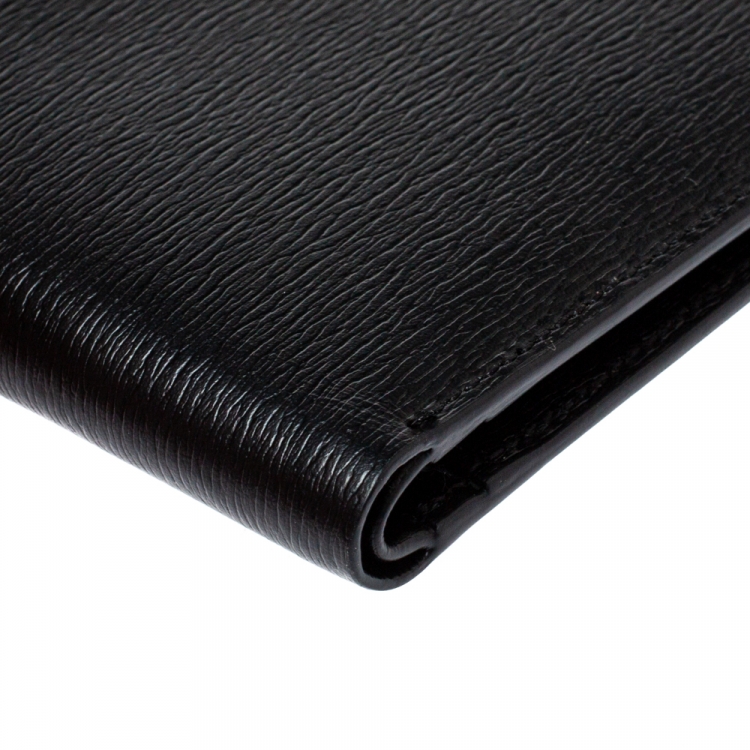 Pre Owned Montblanc Black Leather Westside Bifold Wallet 