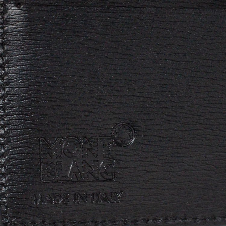 Pre Owned Montblanc Black Leather Westside Bifold Wallet 