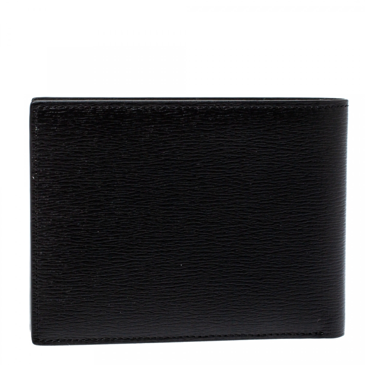 Pre Owned Montblanc Black Leather Westside Bifold Wallet 