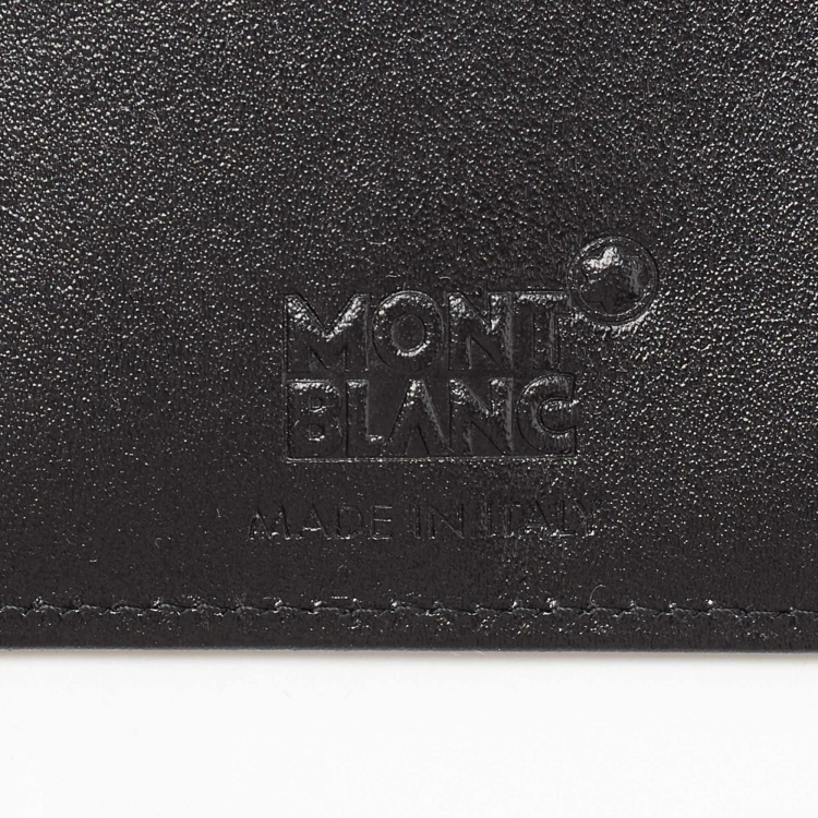 مملوكة مسبقًا Montblanc Black Leather Meisterstuck Card Holder 