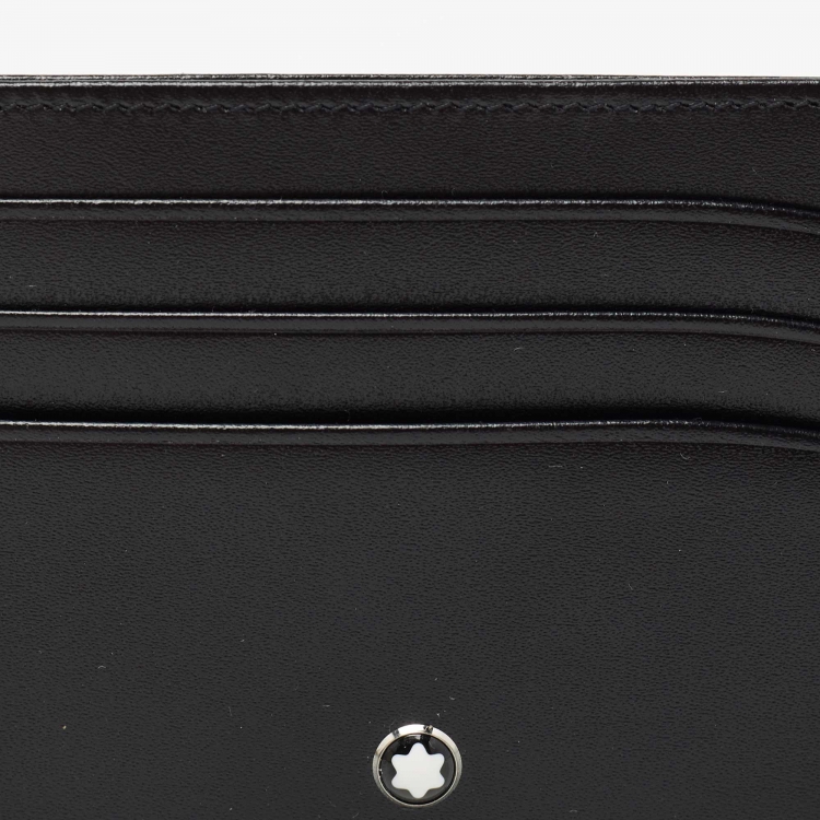 مملوكة مسبقًا Montblanc Black Leather Meisterstuck Card Holder 
