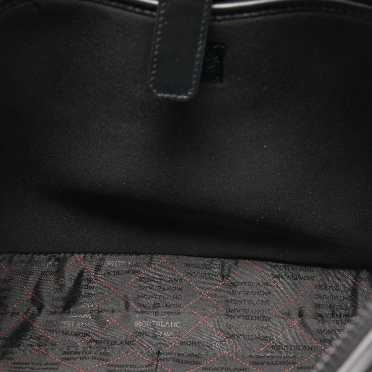 Pre Owned Montblanc Black Leather Document Briefcase