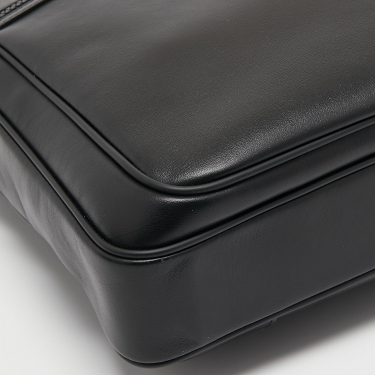 Pre Owned Montblanc Black Leather Document Briefcase