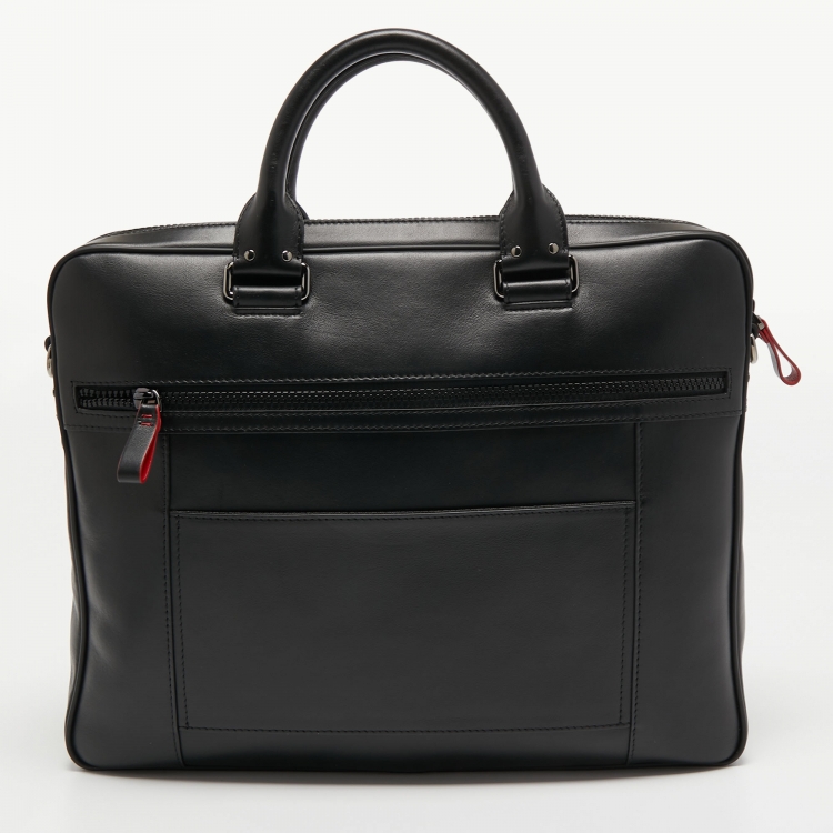 Pre Owned Montblanc Black Leather Document Briefcase