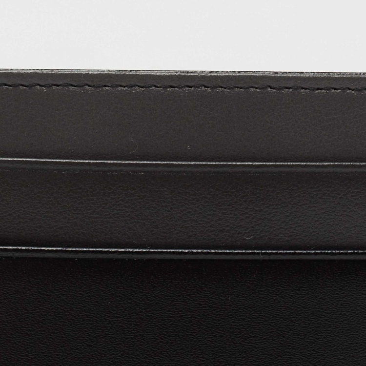 Pre Owned Montblanc Black/Grey Leather Meisterstuck Pocket 4cc ID Card Holder
