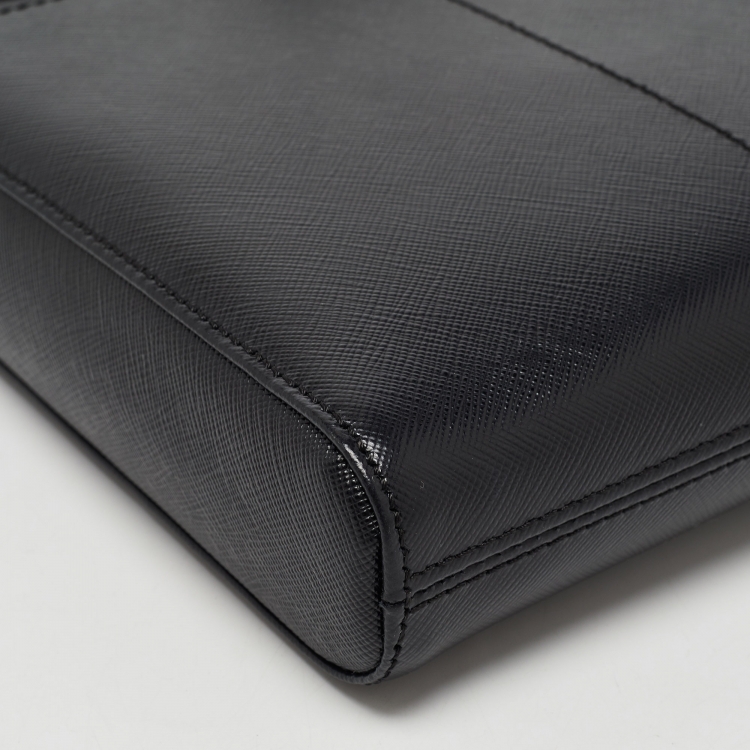 Pre Owned Montblanc Black Leather Sartorial Zip Messenger Bag