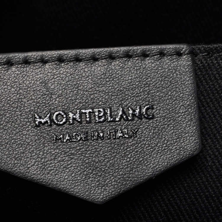 Pre Owned Montblanc Black Leather Sartorial Zip Messenger Bag