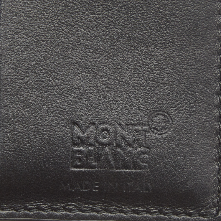 Pre Owned Montblanc Black/Blue Leather Extreme 2.0 Business Card Holder