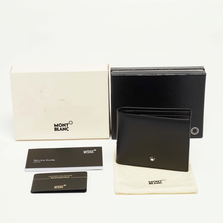 Pre Owned Montblanc Black Leather Meisterstuck View Pocket 11CC Bifold Wallet