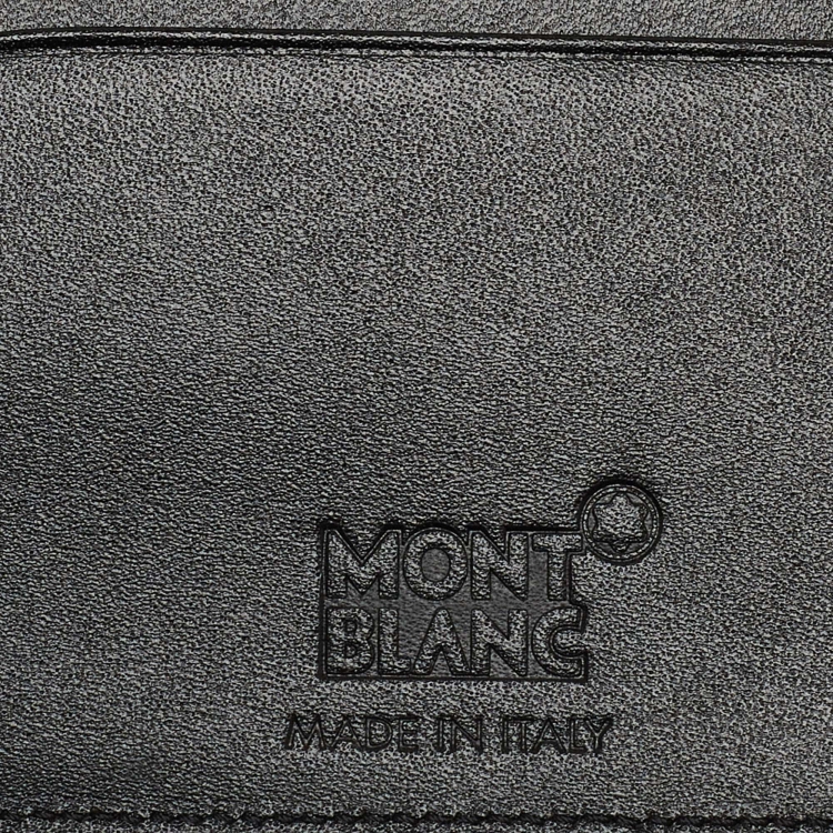 Pre Owned Montblanc Black Leather Meisterstuck View Pocket 11CC Bifold Wallet