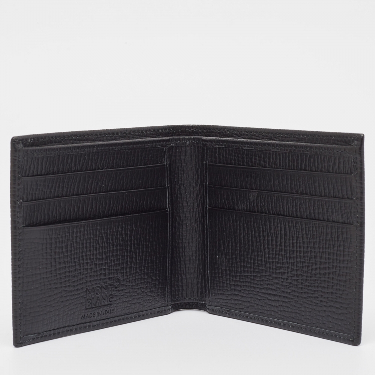 Pre Owned Montblanc Black Leather Meisterstuck 6CC Bifold Wallet